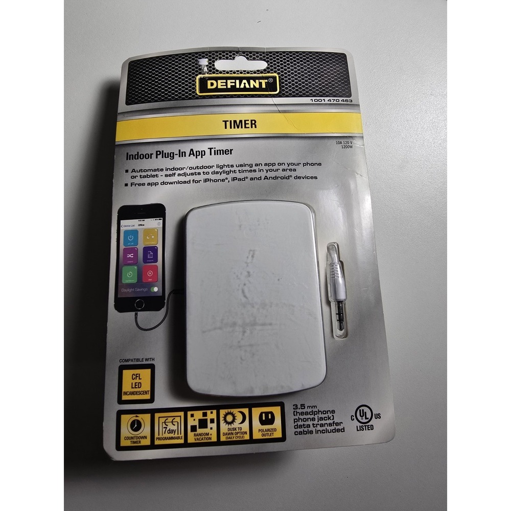 Defiant Plug In App Timer Automate Lights Apple/Android Programmable